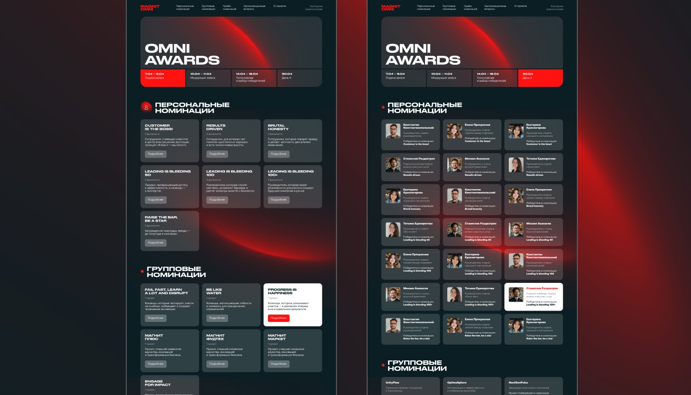 Omni Awards — экран 4